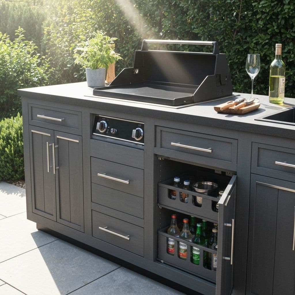 Outdoor kitchen storage